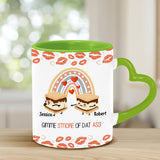 Gimme S'more Of That - Personalized Couple Heart Handle Mug