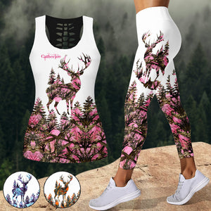 Country Girl - Personalized Hunting Hollow Tank Top and Leggings