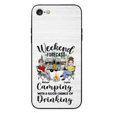 Weekend Forecast - Personalized Camping Clear Phone Case