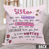 You Are Amazing - Personalized Sister Throw Pillow