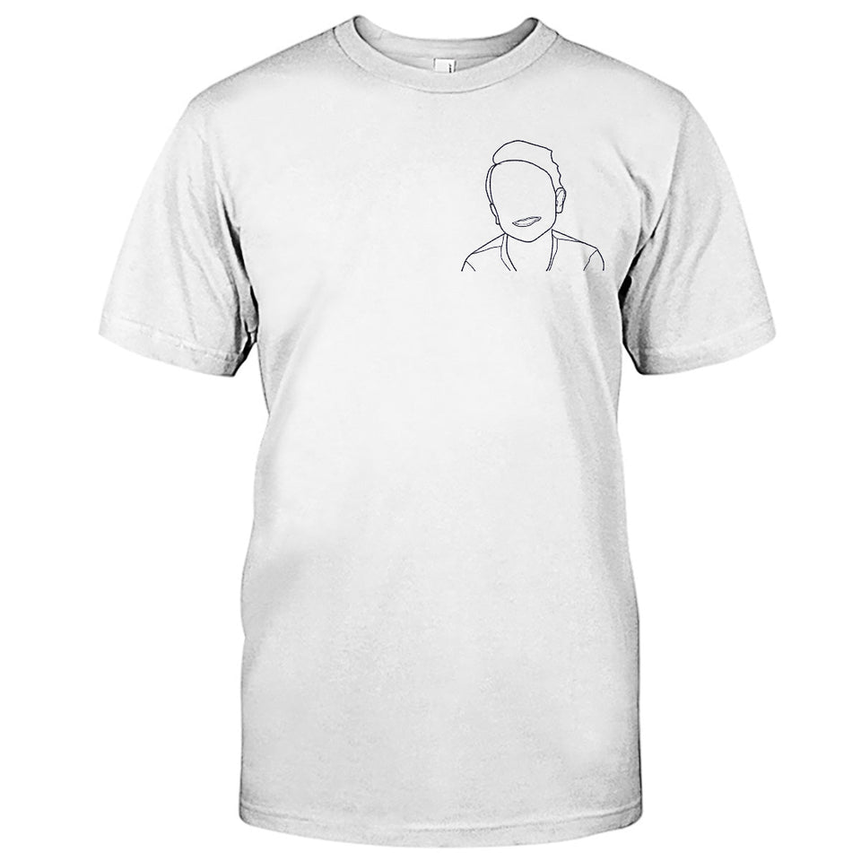 Custom Line Art - Personalized Kid Embroidered T-shirt