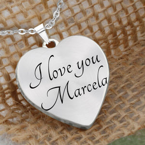 Thank You Mum - Gift for mom, grandma, wife, girlfriend, daughter - Personalized Heart Pendant Necklace