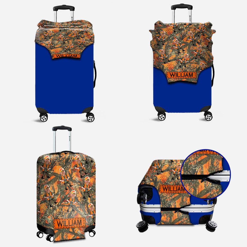 Photo Inserted Hunter - Personalized Hunting Luggage Cover