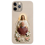 Memorial Gift Idea, Gift for Lost of Loved Ones - Personalized Memorial 3D Embossed Leather Phone Case