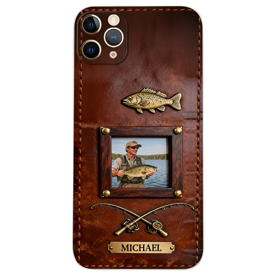 Best Catch - Personalized Fishing Leather Phone Case