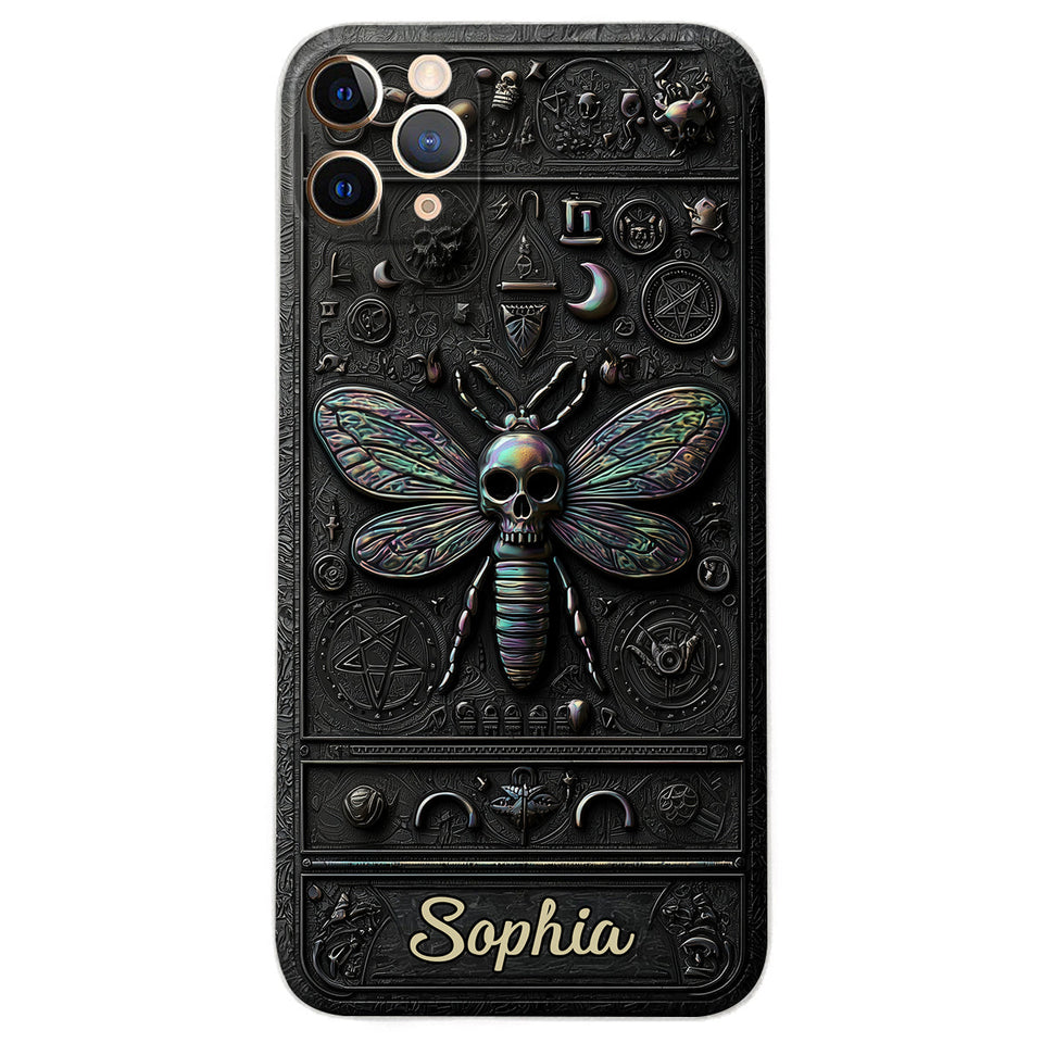 Gothic Witch - Personalized Witch Leather Phone Case
