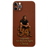 Happy Birthday Legends - Personalized Birthday 3D Embossed Leather Phone Case