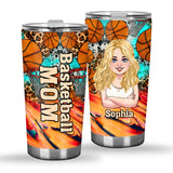 Basketball Mom Leopard - Personalized Basketball Tumbler
