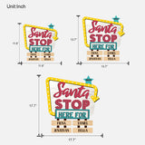 Santa Stop Here For - Personalized Grandma Wood Sign