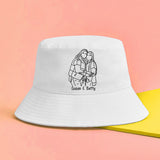 Custom Photo - Personalized Sibling Embroidered Bucket Hat