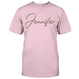Custom Name - Personalized Step Mom Embroidered T-shirt