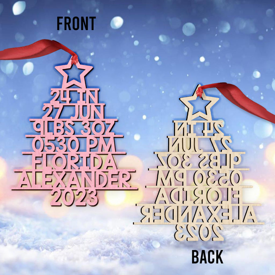 Baby's First Christmas - Gift for Newborn, mom, dad - Personalized Ornament