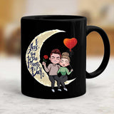 I Love You To The Moon And Back - Personalized Couple Mug