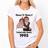 Husband And Wife Together Since - Personalized Couple T-shirt and Hoodie