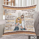 We're A Team - Personalized Couple Throw Pillow