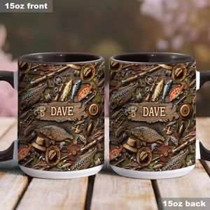 Love Fishing - Personalized Fishing Accent Mug