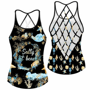 Salty Lil' Beach - Sea Lover Cross Tank Top