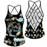 Salty Lil' Beach - Sea Lover Cross Tank Top
