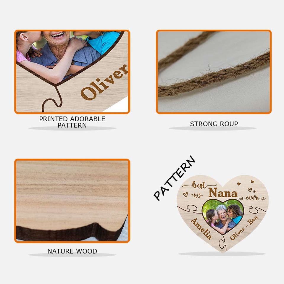 Best Nana Ever - Gift for grandma, grandpa, mom, dad, aunt, uncle, sister, brother - Personalized Wood Sign