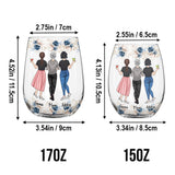 First My Mom - Personalized Mother's Day Mother All Over Wine Glass
