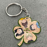 Lucky Charms - Personalized Father's day Grandpa Keychain (Printed On Both Sides)