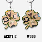 Lucky Charms - Personalized Father's day Grandpa Keychain (Printed On Both Sides)