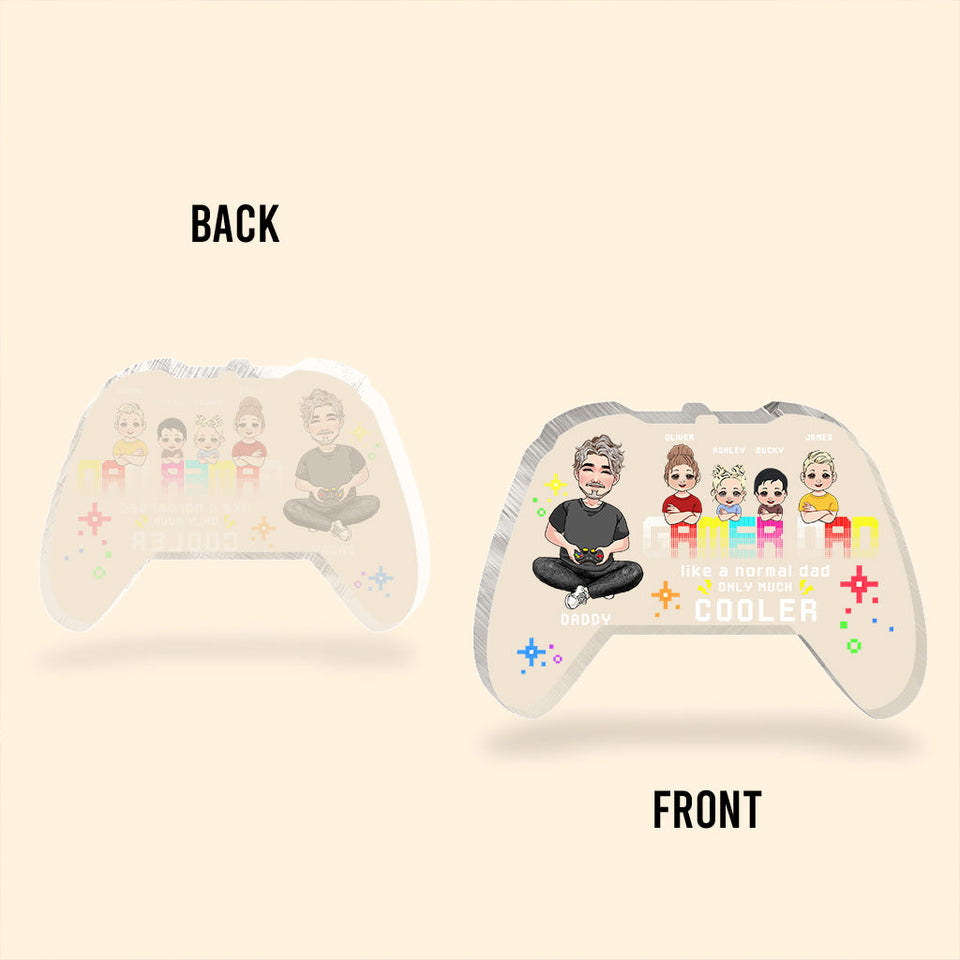 Gamer Dad - Personalized Video Game Custom Shaped Acrylic Plaque
