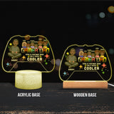 Gamer Dad - Personalized Video Game Shaped Plaque Light Base