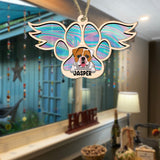 Hologram Angel - Personalized Dog Suncatcher