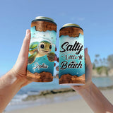 Wood Turtle - Personalized Turtle Can Cooler