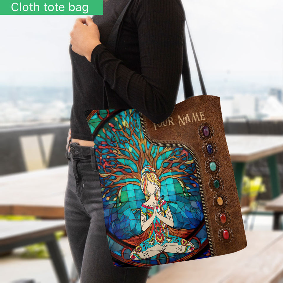 Namaste Green - Personalized Yoga Tote Bag
