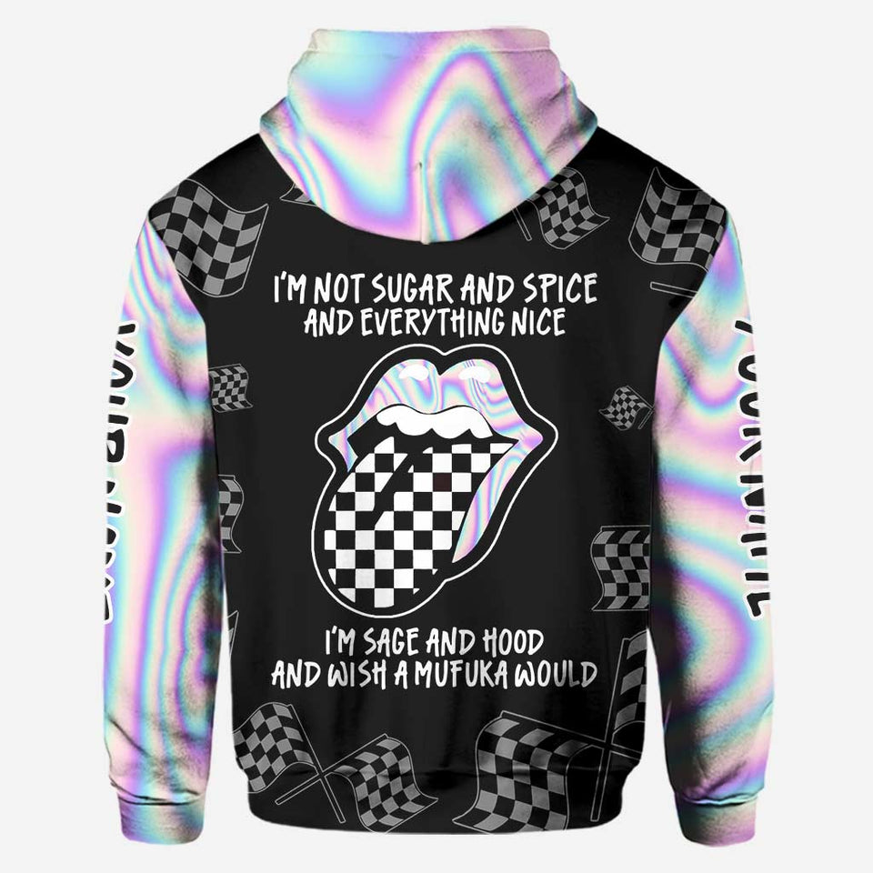 I'm Not Sugar And Spice - Personalized Racing Hoodie and Leggings