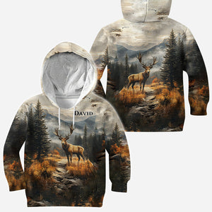 Any Name Beautiful Deer - Personalized Hunting All Over Shirt
