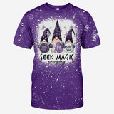 Seek Magic Everyday - Halloween Witch Handmade Bleached Shirts