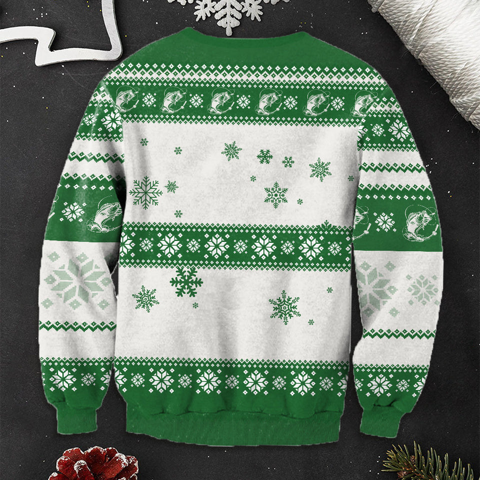 Merry Fishmas - Personalized Fishing Ugly Sweater