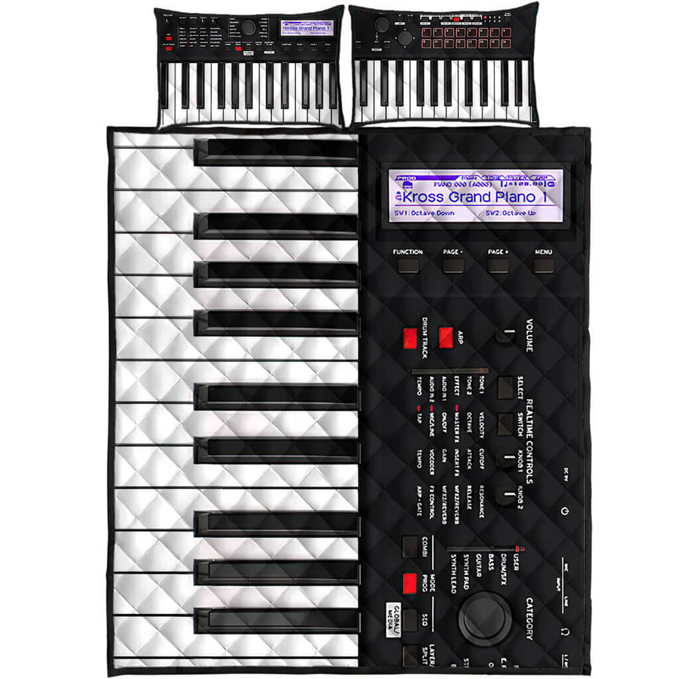 Digital Piano - Piano Quilt Bed Set