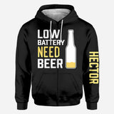 Low Battery Need Beer - Personalized Beer All Over Shirt