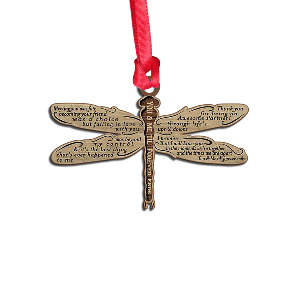 You & Me Til' Forever Ends - Christmas Couple Ornament (Printed On Both Sides)