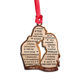 I Choose You - Personalized Christmas Couple Ornament (Printed On Both Sides)