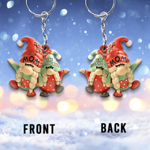 Mother And Daughter Gnome - Personalized Mother Keychain