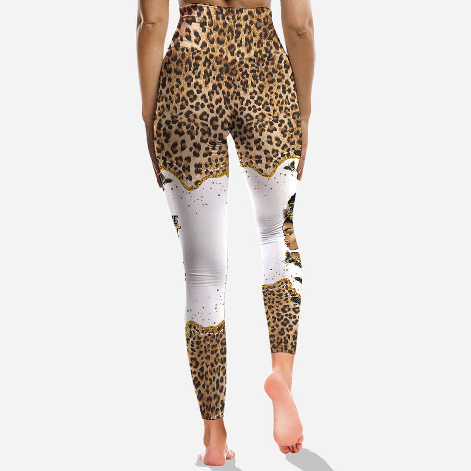 I See God Working It Out For Me - Personalized African American Hoodie and Leggings