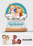 Congrats On Being My Husband - gift for husband, wife - Personalized Shaped Plaque Light Base