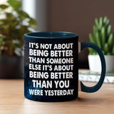 It's Being Better - Personalized Hockey Accent Mug