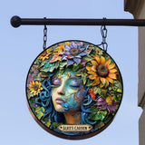 My Garden - Personalized Gardening Round Metal Sign