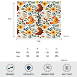 Cute Floral Chickens - Personalized Chicken Blanket