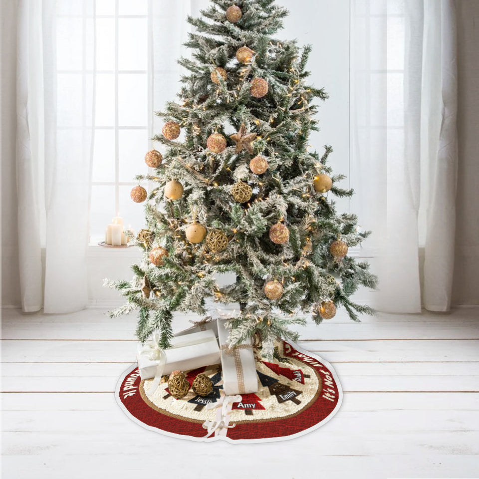 Family Christmas Tree - Personalized Family Tree Skirt