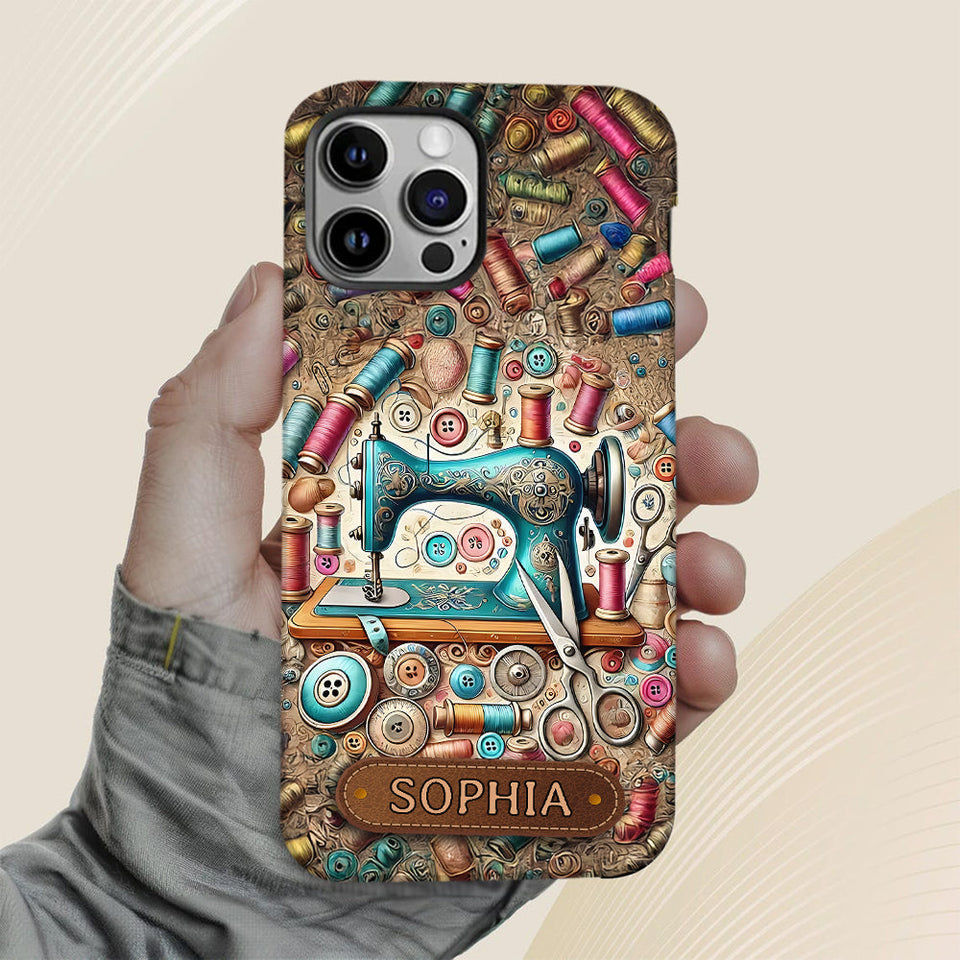 Love Sewing - Personalized Sewing Full Print Phone Case
