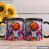 Cool Basketball Design - Personalized Basketball Accent Mug