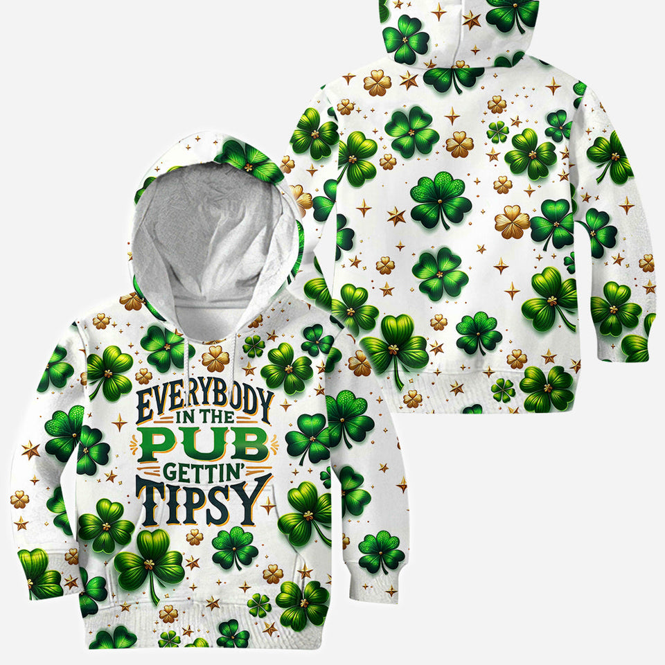 Everybody In The Pub Gettin' Tispy - Saint Patrick's Day All Over Shirt