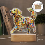 Always With You - Personalized Dog Shaped Plaque Light Base